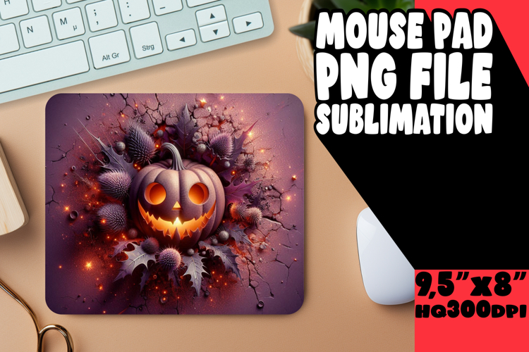 BRIGHT DESK MAT PLAYFUL ART, 3D Pumpkin