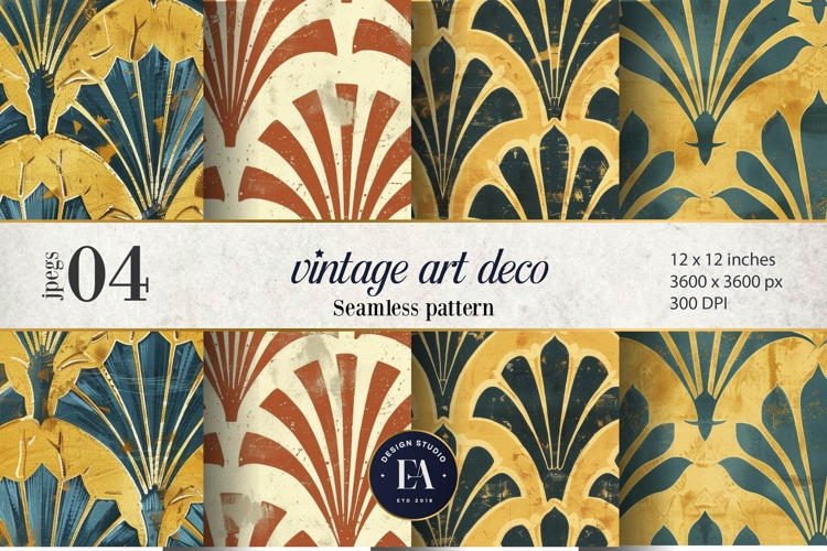 Vintage Art Deco Pattern | Retro Geometric Design