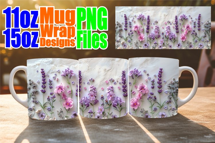 Blossom Burst Mug Wrap - Sublimate Delight