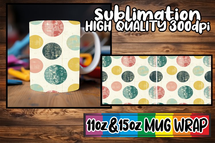 Abstract Spring Garden Harmony Mug Wrap 11oz 15oz