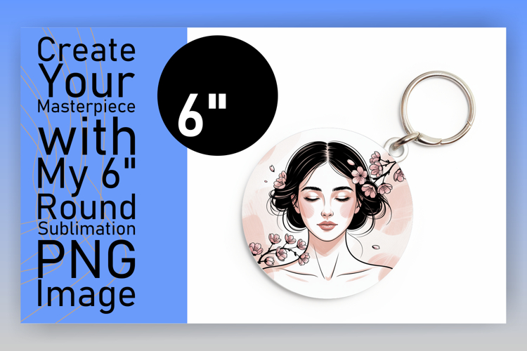 Whimsical Round Design Car Coaster Template , Beauty Woman