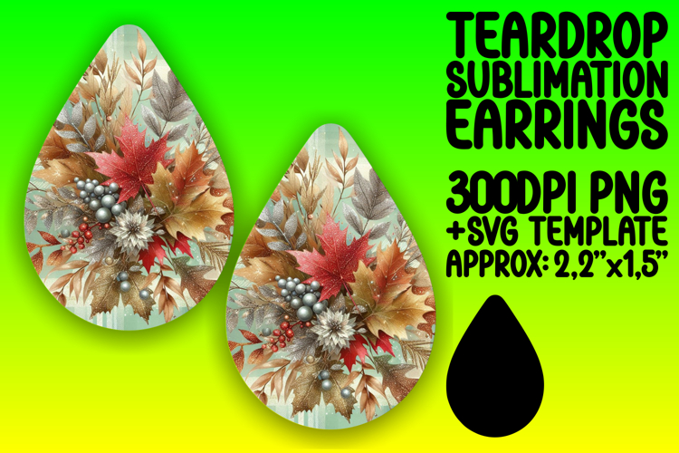 Stylish Teardrop Design for DIY , Autumn Flower