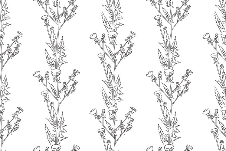 Flower Clipart Black And White Image 4