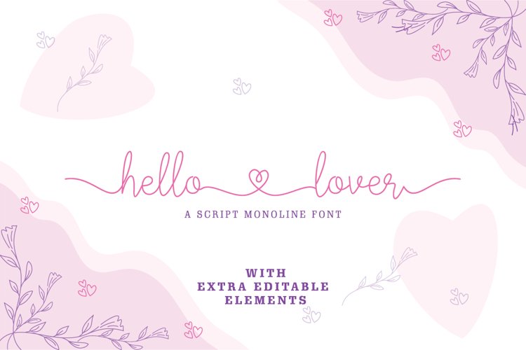 hello lover - monoline font example image 1