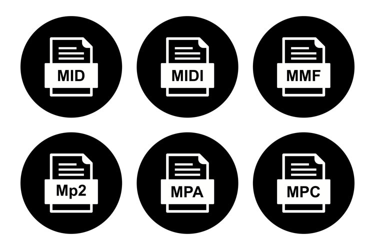 Set Of File Formats Icons example image 1