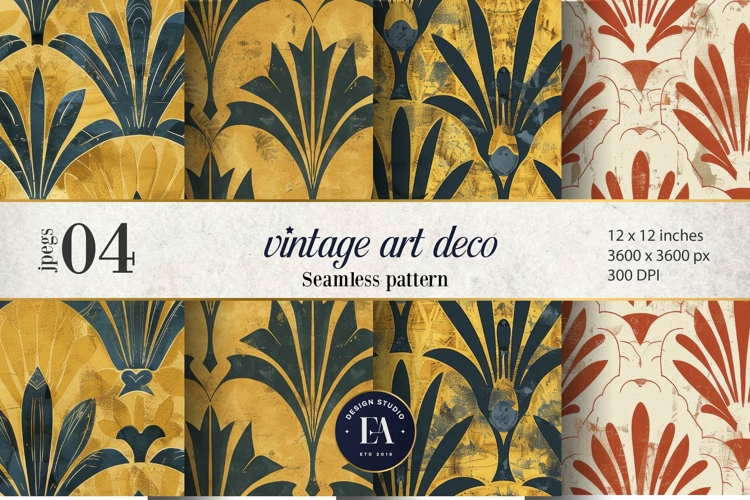 Vintage Art Deco Pattern | Retro Geometric Design