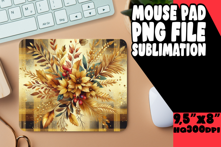 Cheerful Desk Pad Sublimation Ideas, Autumn Flower