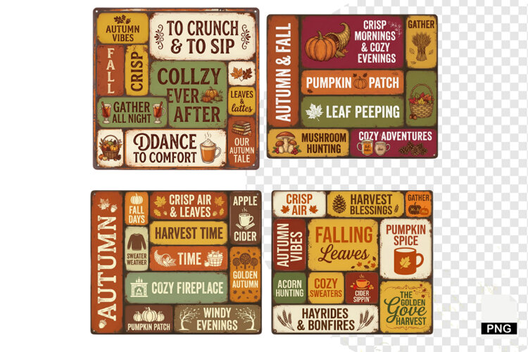 Autumn Farm Signs PNG example image 1