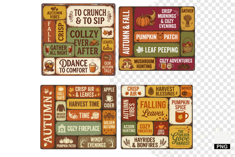 Autumn Farm Signs PNG