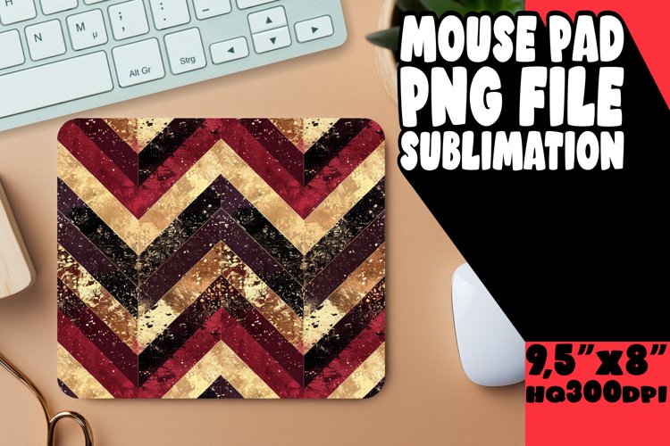 Glittery Colorful Stripe Mouse Pad Art example image 1