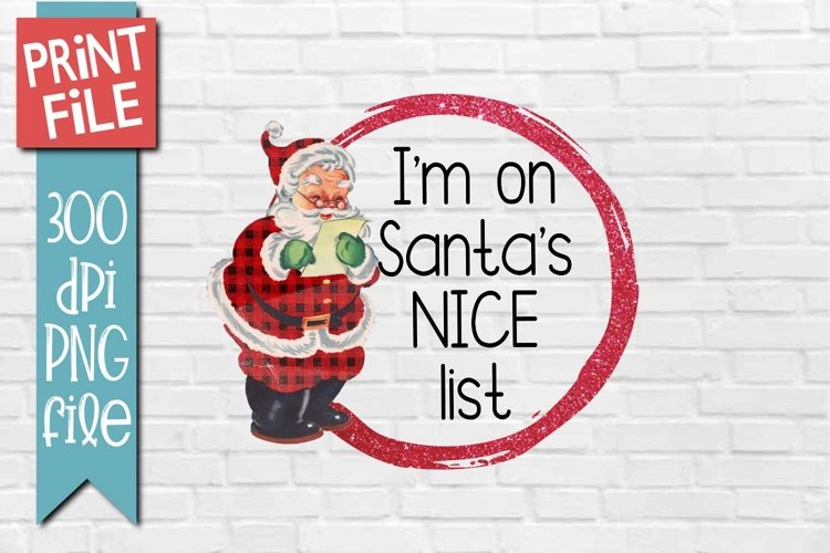 Santa Christmas Sublimation Design