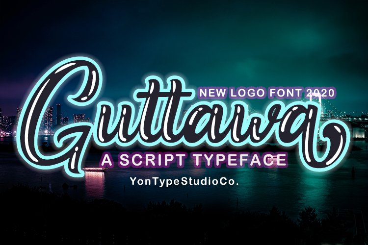 Guttawa | A Logo Typeface Font example image 1