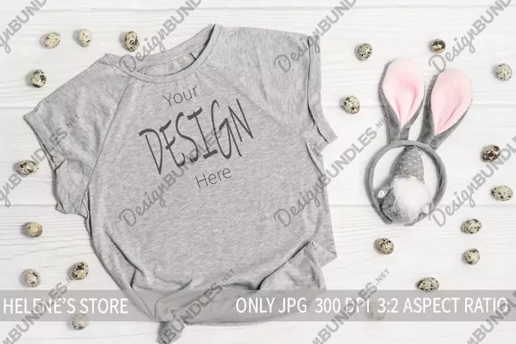 Easter mock up |mockup easter tshirt | Gray tshirt mockup