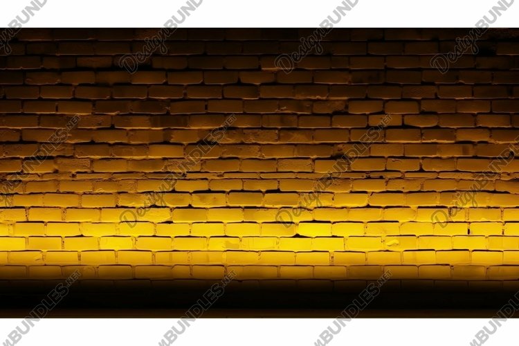 illuminated brick wall neon light example image 1