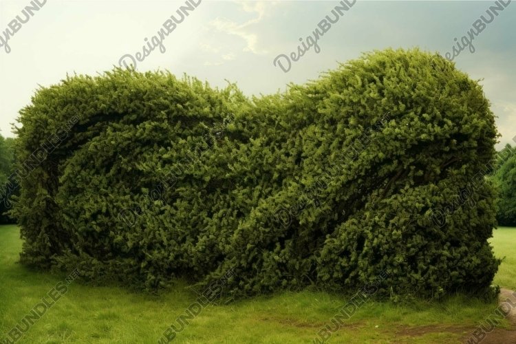 Living green hedge sculpture in park example image 1