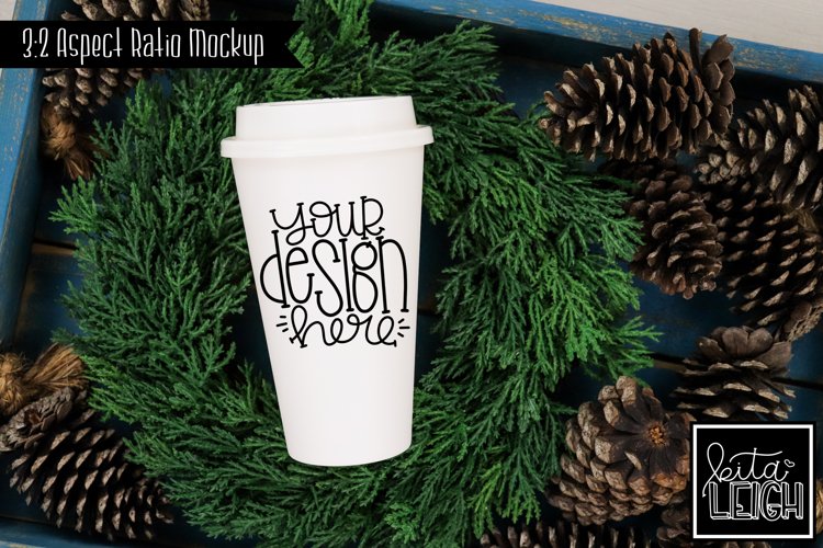 To Go Coffee Pinecone Christmas and Fall Mockup Photo example image 1