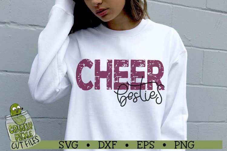 Cheer Besties Distressed SVG File 