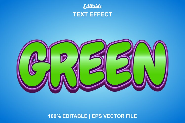 green text effect