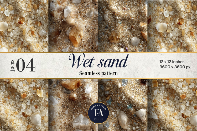 Wet Beach Sand Digital Paper 4 JPEG