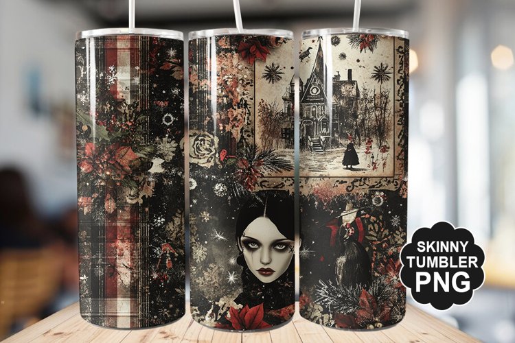 Gothic Christmas Tumbler | Christmas Tumbler Wrap