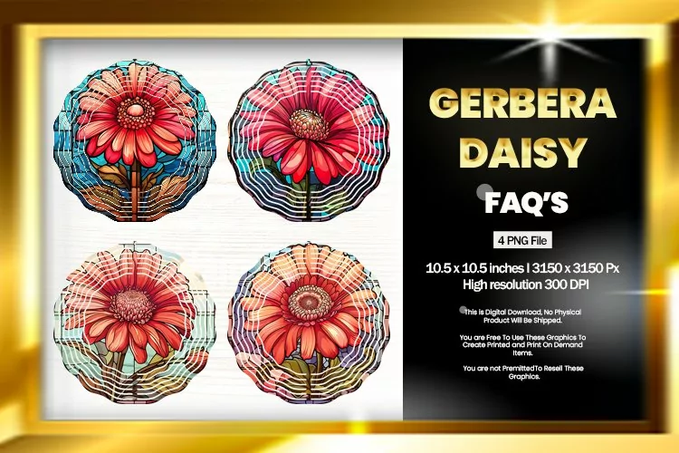 Gerbera Daisy Wind Spinner Sublimation - 04 Variations