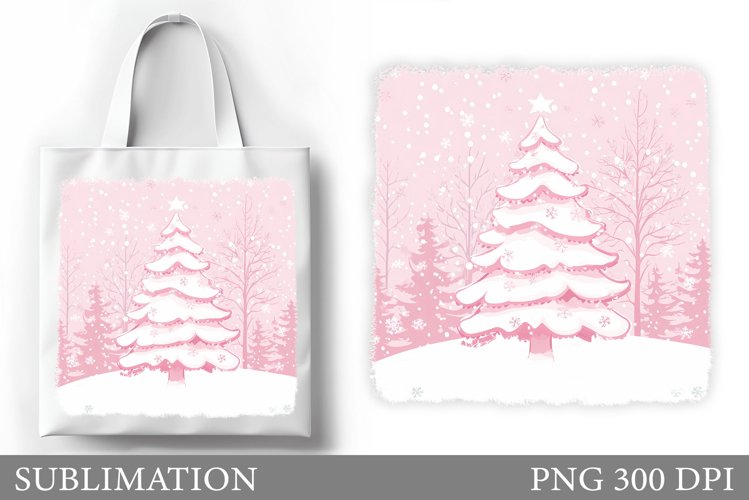 Christmas Tree Tote Bag. Christmas Tote Bag Sublimation example image 1