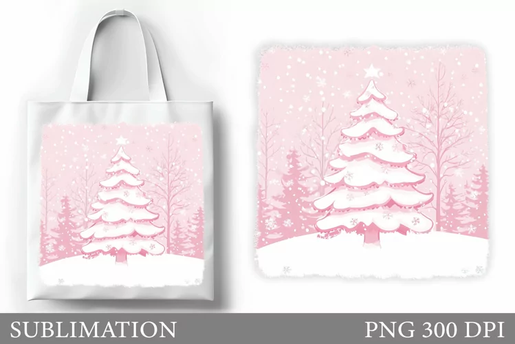 Christmas Tree Tote Bag. Christmas Tote Bag Sublimation