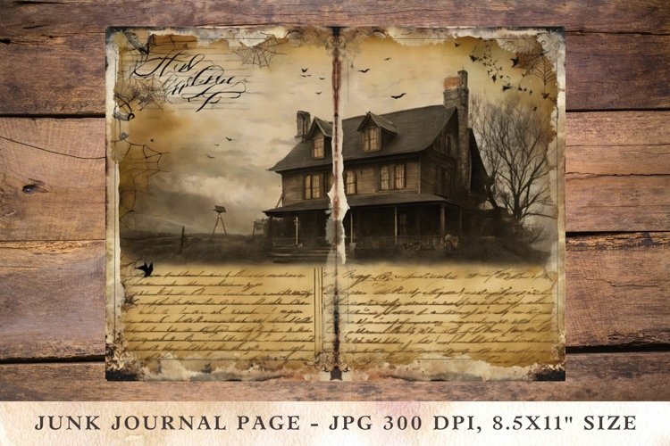 Printable Junk Journal Pages halloween 46 example image 1