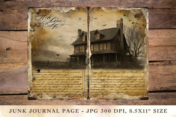 Printable Junk Journal Pages halloween 46