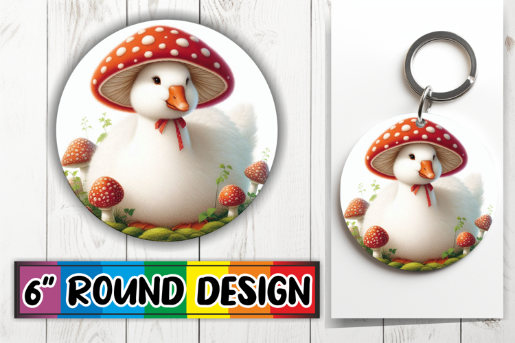 Cozy Circle Designs for Cars PNG, Goose