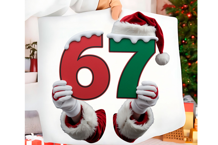 Funny Six Seven Christmas 6 7 Meme PNG