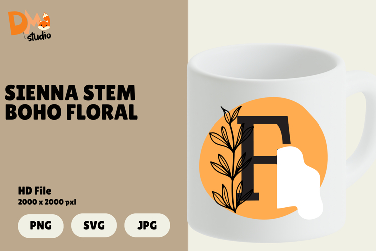 Floral Monogram Letter Svg Image 4