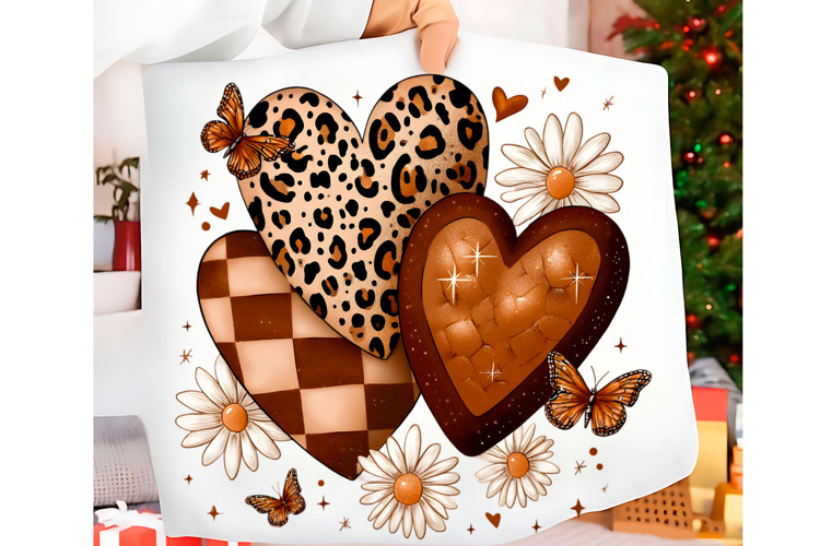 Valentines Day Png, Leopard Heart Png