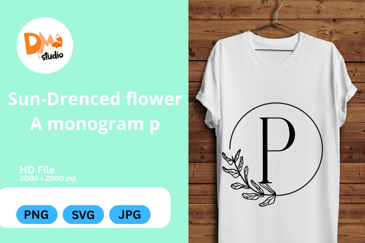 Sun-Drenched Flower Monogram