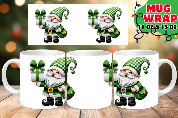 GNOME HOLIDAY CHARM 11OZ 15OZ MUG WRAP example image 1