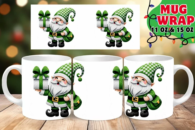 GNOME HOLIDAY CHARM 11OZ 15OZ MUG WRAP