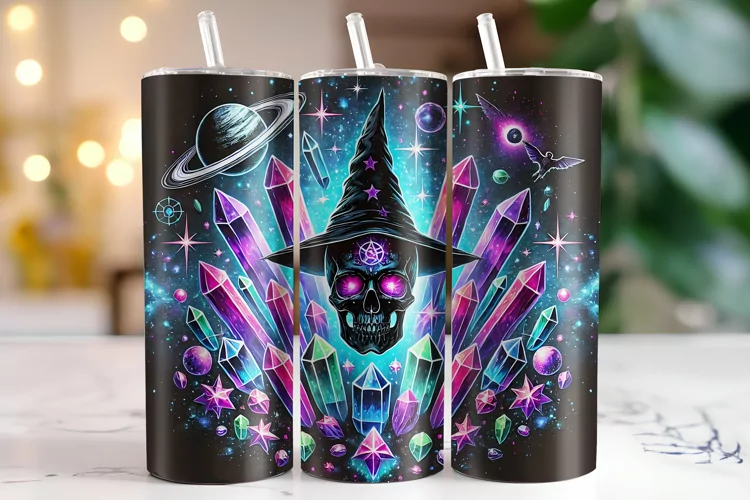 Skull Tumbler Wrap | Sublimation