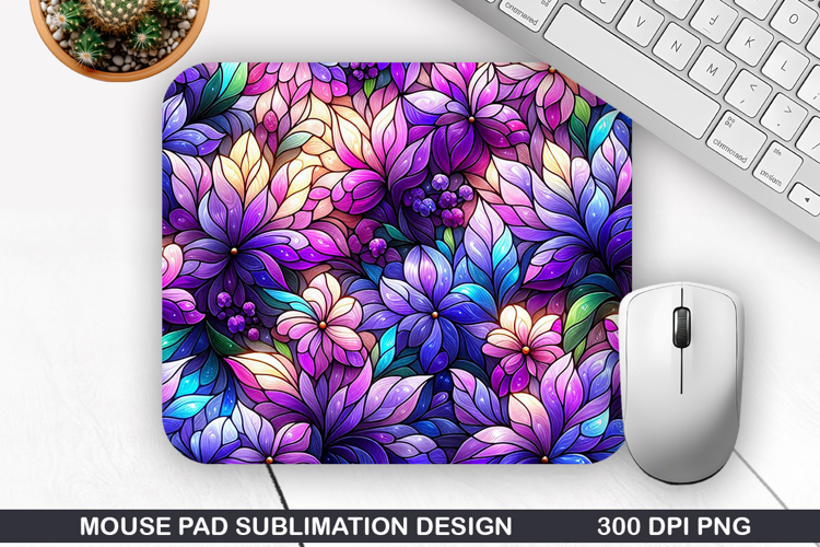 Flowers Mouse Pad Sublimation, Summer Mouse Pad PNG