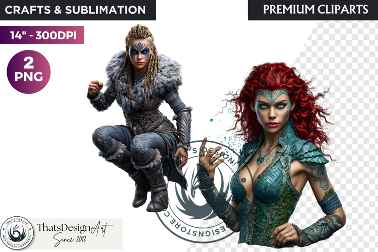 Viking Mythology Giants Clipart, Norse Jotuns gods