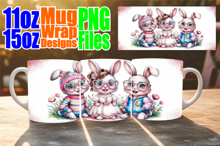 Refreshing days sublimation print wrap, Easter Bunny