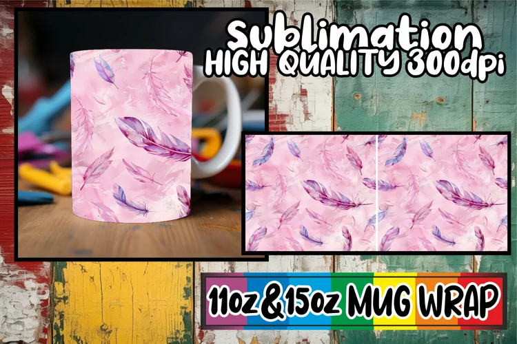 Bright Spring Abstract Mug Wrap Sublimation 11oz 15oz