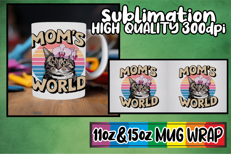 Serene thoughts 11oz 15oz sublimation wrap, Cat Lover