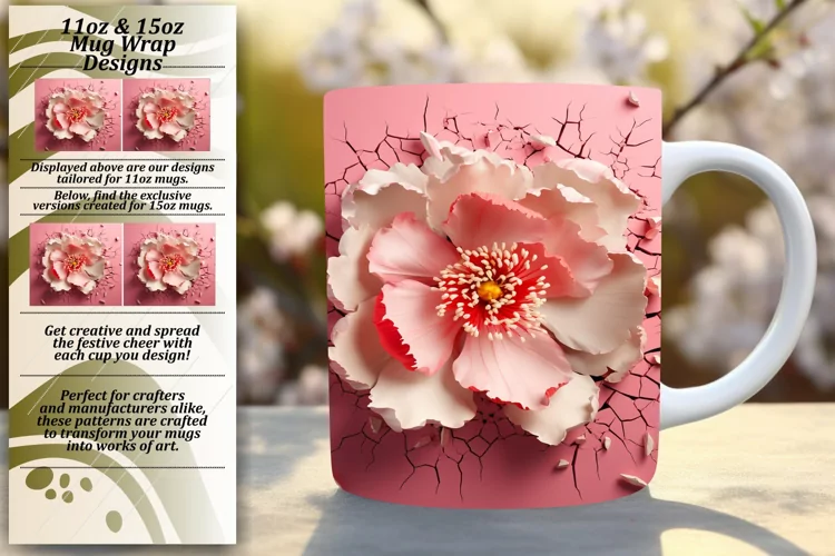 Spring 3D Floral Wall Illusion Mug Design