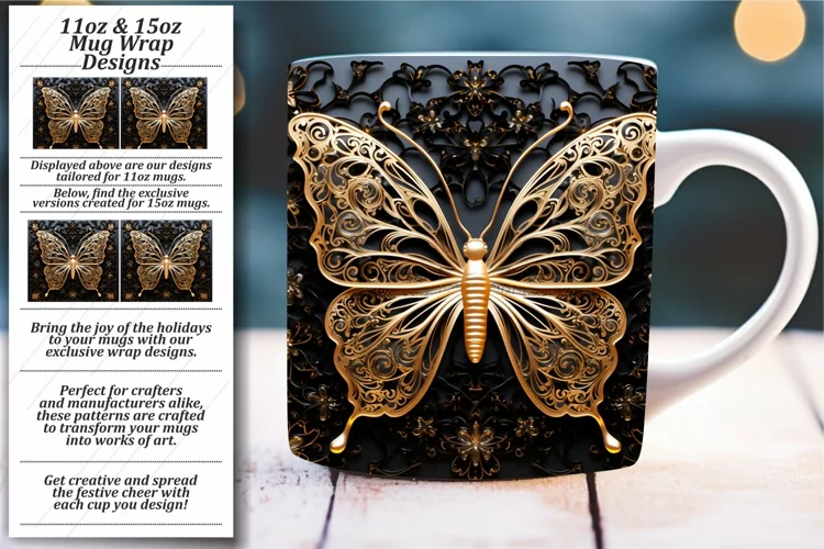 Colorful Flight in 3D: Mug Wrap 11oz 15oz