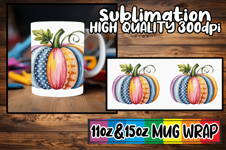 Sweet escapes 11oz 15oz sublimation wrap, Pumpkin Watercolor