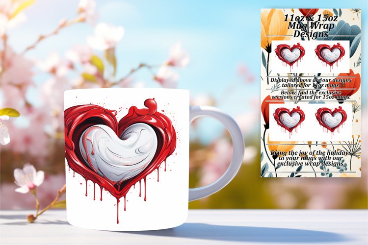 Love-Embraced Sublimation: Heartwarming Mug Art