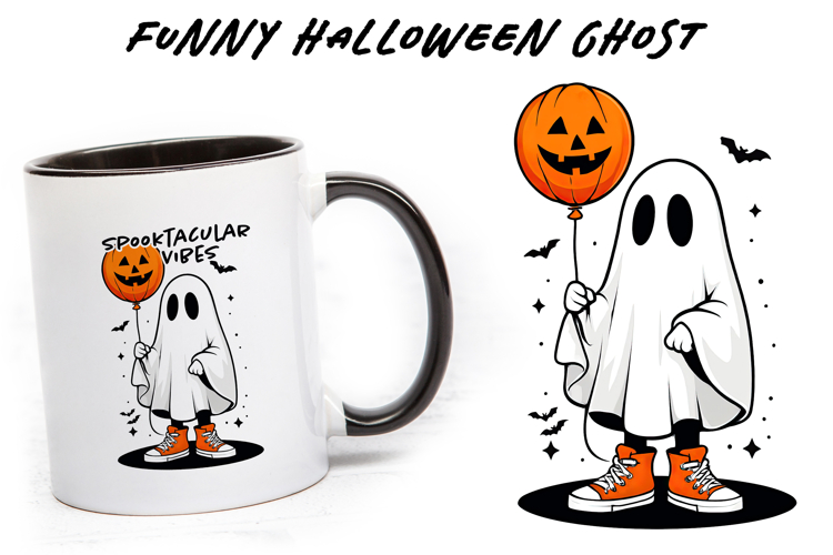 Funny ghost clipart, Halloween Sublimation PNG.