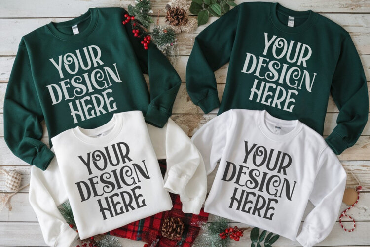 Christmas Family Matching Group T-Shirt Mockup example image 1