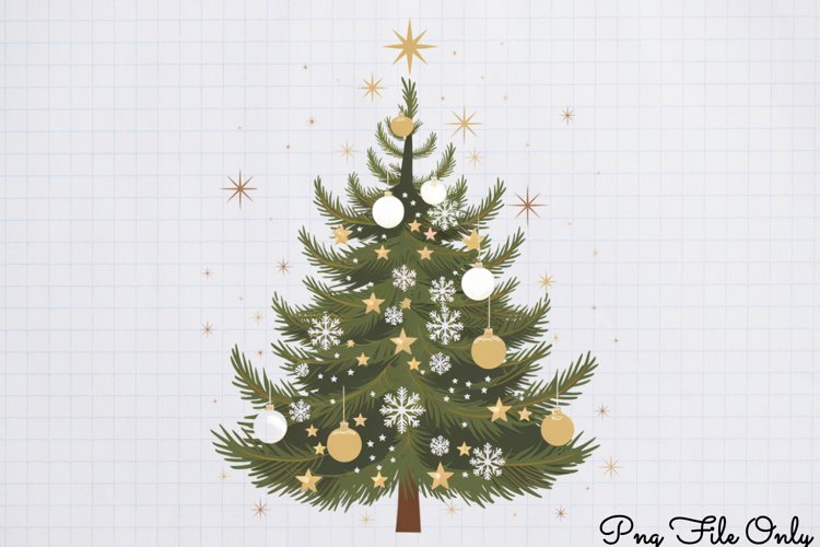 Winter Christmas Tree Sublimation PNG