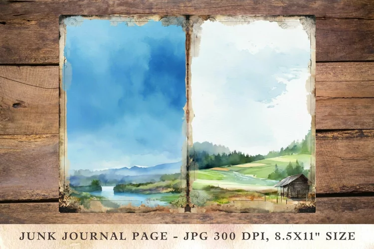 Printable Junk Journal landscape 3